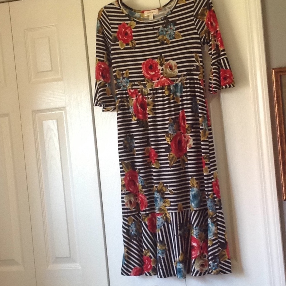 Black floral dress